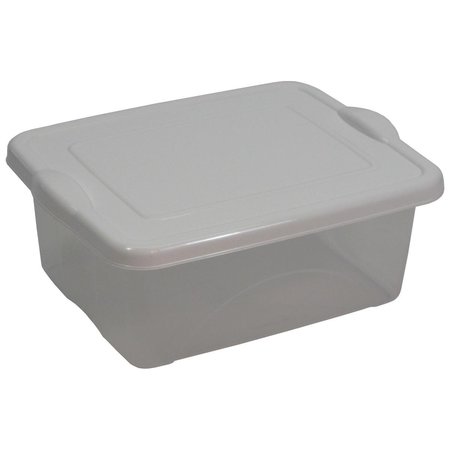 SECURE STORAGE 10 Litre & 2.5 gal Clearview Storage with Color Snap-On Lid, White SE2644344